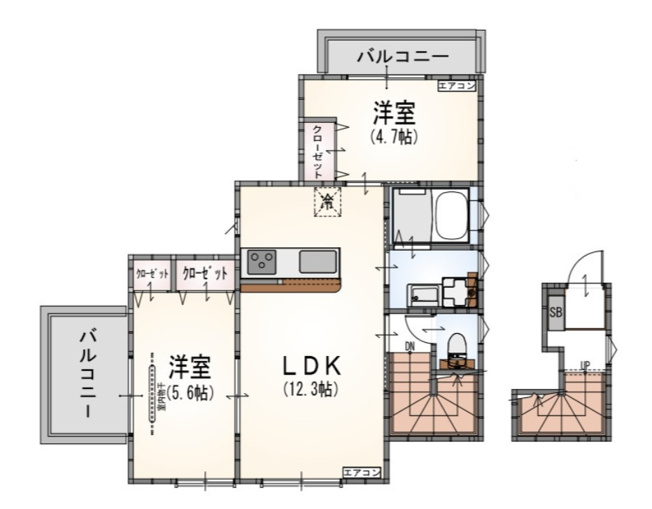【間取り】 | サンライズ登戸Ⅰ