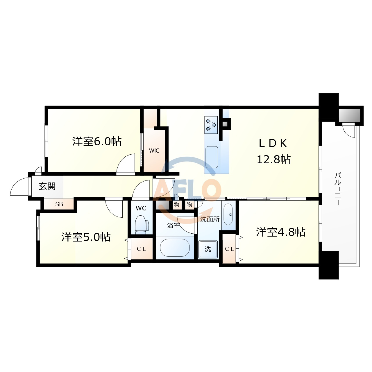 レ・ジェイド南港HANA-TERRACE　南港桜小学校区の間取り|レ・ジェイド南港HANA-TERRACE　間取り