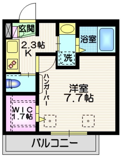 モリタパレスの間取り|★広々7.7帖★　★ウォークインクローゼット★