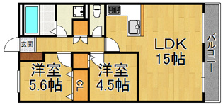 ハイム園田の間取り