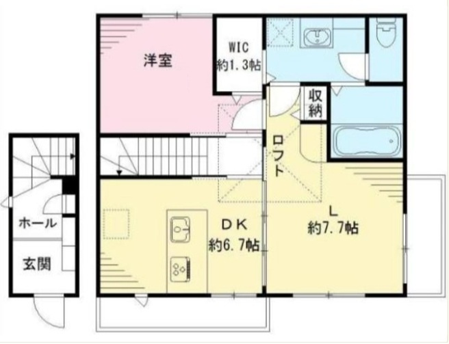 ラシーネ上用賀の間取り|間取りです。