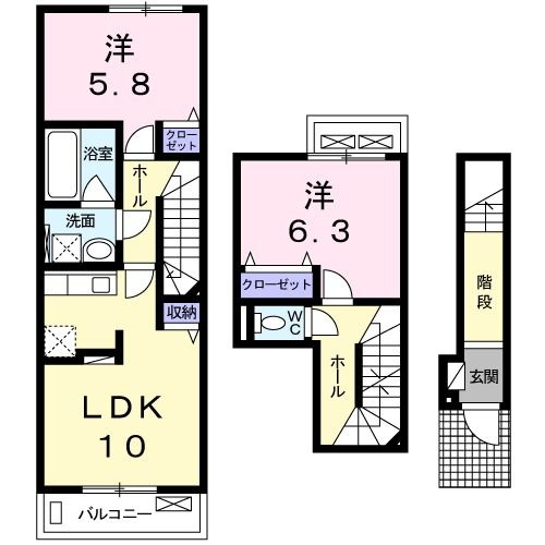 ソリタリーパインＢの間取り