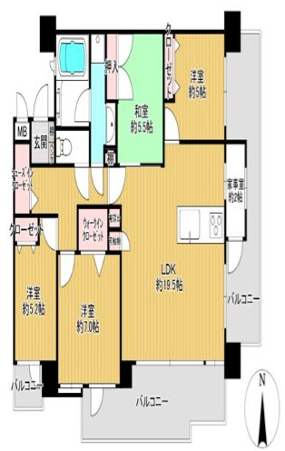 フェスティオ六ツ門ファサード【キャッシュバック対象物件】の間取り