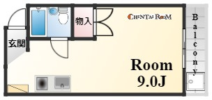 神戸市中央区下山手通８丁目の賃貸マンションの間取り