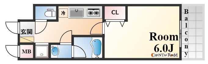 エスティライフ三宮東の間取り