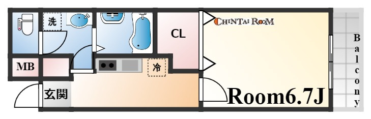 神戸市中央区二宮町２丁目の賃貸マンションの間取り