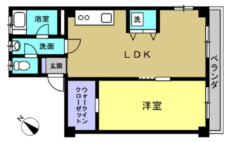 神戸市灘区八幡町３丁目の賃貸マンションの間取り