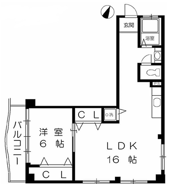 神戸市灘区八幡町３丁目の賃貸マンションの間取り
