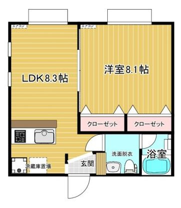 メルベーユ秀華Ⅱ番館の間取り|間取りです。