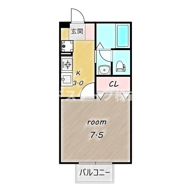 ルーチェ　Ｂの間取り|高崎、前橋のお部屋探しはエンドスケープまで！お客様の理想お聞かせ下さい♪