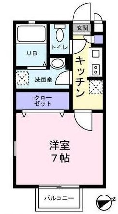 小平市学園西町１丁目のアパートの間取り
