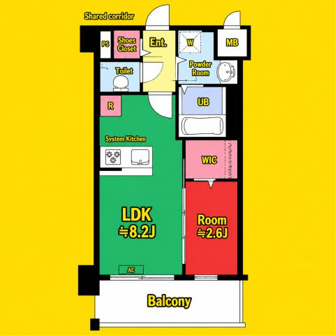 エスプレイス名古屋神宮前　名古屋市賃貸　仲介手数料無料の間取り