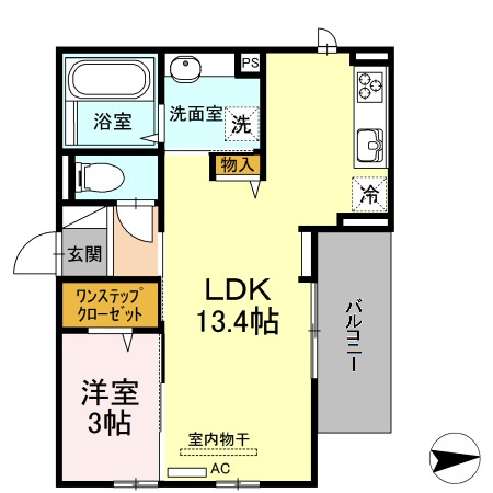 フェリオ箱崎駅前の間取り|使いやすい間取りです。