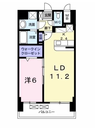 グランデスカイ空港南の間取り|使いやすい間取りです。