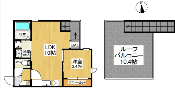 Grandtic K1(グランティックケーワン)の間取り|使いやすい間取りです。