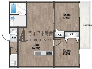 LIB HIRAOKAの間取り