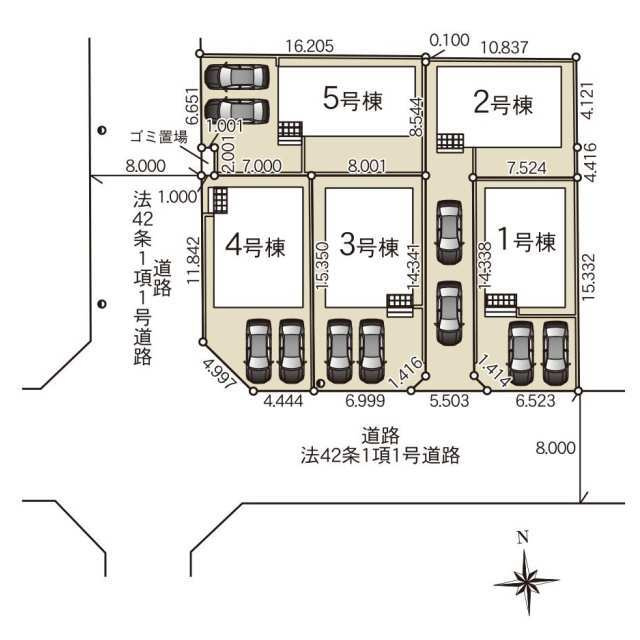 クレイドルガーデン宇都宮市今宮第3　新築一戸建ての区画図