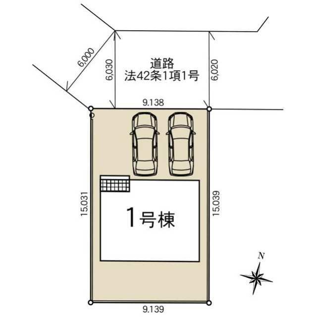 クレイドルガーデン宇都宮市野沢町第5　新築一戸建ての区画図