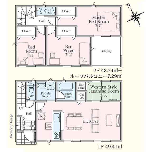 クレイドルガーデン宇都宮市野沢町第6　新築一戸建ての間取り