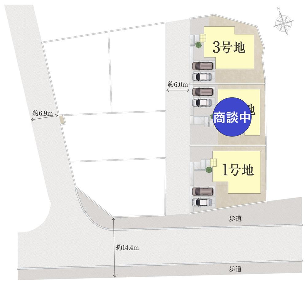 タマタウン春日北小前 1号地の区画図