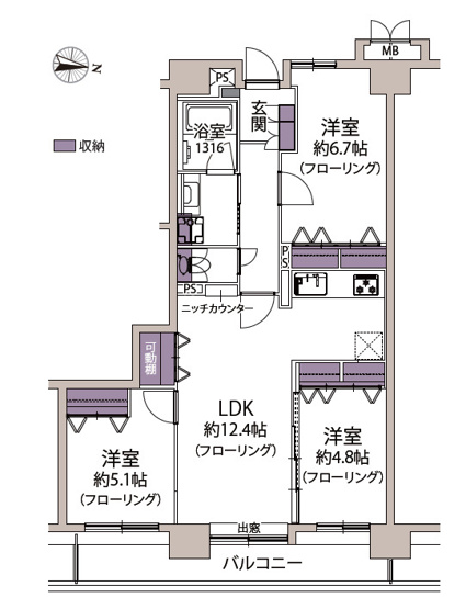 【間取り】 | ダイヤモンドスクエア前原 | リフォーム済みで気持ち良く新生活を始められます【ペット相談】