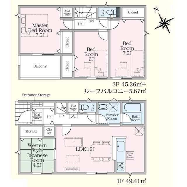 クレイドルガーデン宇都宮市野沢町第6　新築一戸建ての間取り