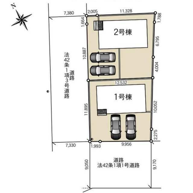 クレイドルガーデン宇都宮市野沢町第6　新築一戸建ての区画図