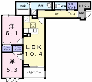 グランリヴェール建石の間取り