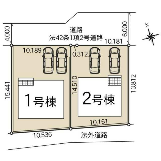 クレイドルガーデン宇都宮市宮の内第4　新築一戸建ての区画図