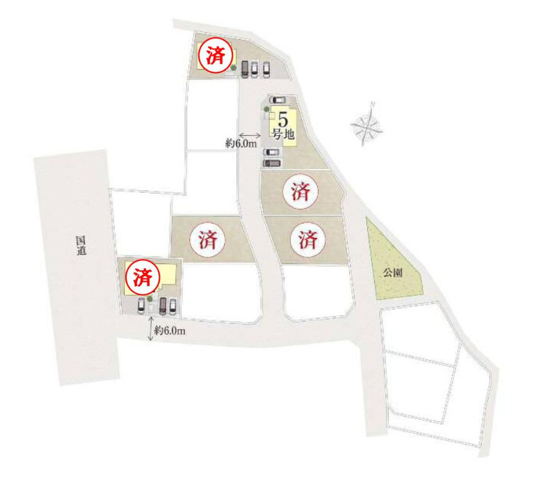 タマタウン春日小南 5号地の区画図