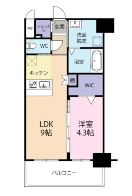 リレア山王の間取り|使いやすい間取りです。