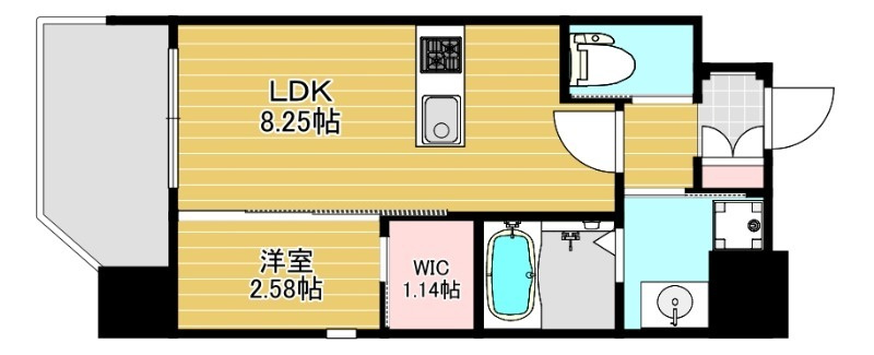リファレンス竹下駅前の間取り|使いやすい間取りです。