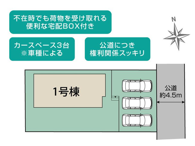 【区画図】 | 浜松市中央区東若林町 新築建売 | 区画図です