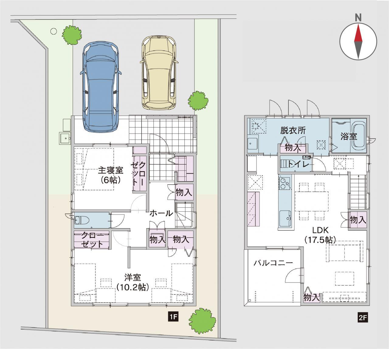 ユメックス 大財II 2号地の間取り