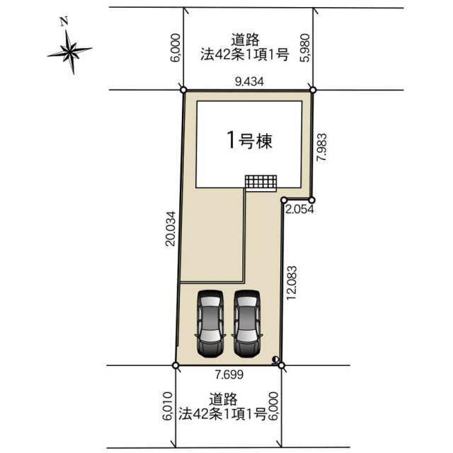 クレイドルガーデン真岡市荒町第13　新築一戸建ての区画図