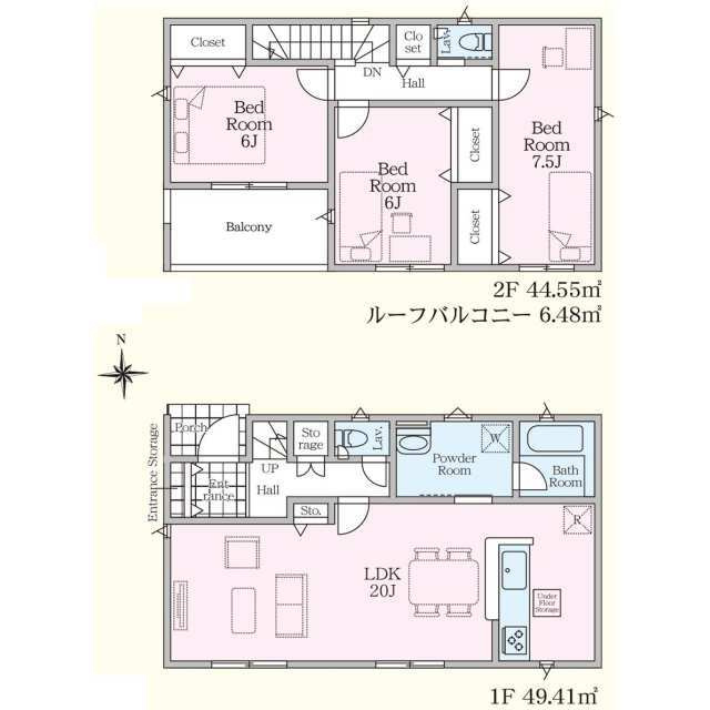 クレイドルガーデン宇都宮市中久保第３　新築一戸建ての間取り