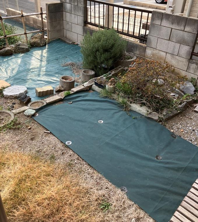 栄町戸建の庭