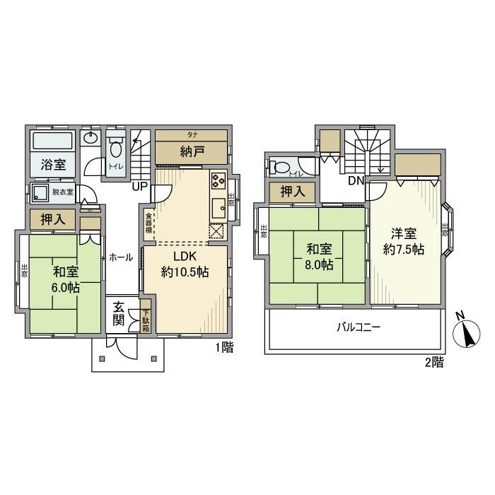 栄町戸建の間取り