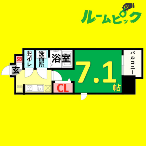 エステムコート名古屋栄プレシャス　名古屋市賃貸　仲介手数料無料の間取り