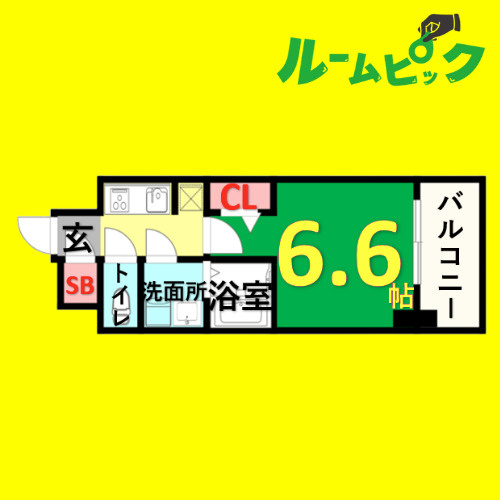 S-RESIDENCE上前津South　名古屋市賃貸　仲介手数料無料の間取り