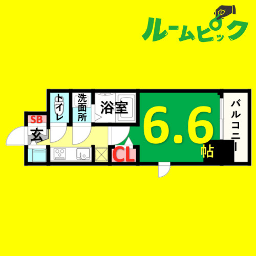 S-RESIDENCE上前津駅前　名古屋市賃貸　仲介手数料無料の間取り