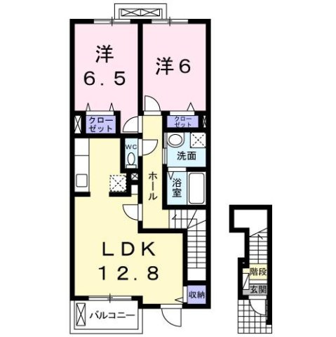 【間取り】 | エレガント叶　Ⅰ