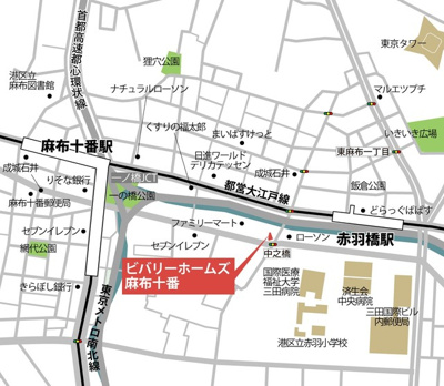 【地図】 | ビバリーホームズ麻布十番