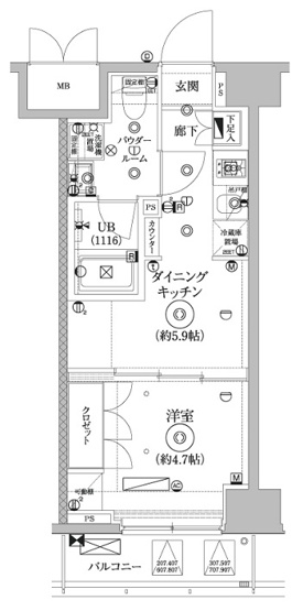 【間取り】 | セジョリ墨田EASTⅢ