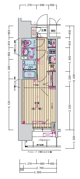 プレサンス東別院駅前Ⅱの間取り