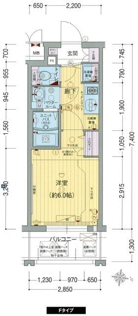 プレサンス新大阪ヴィガの間取り