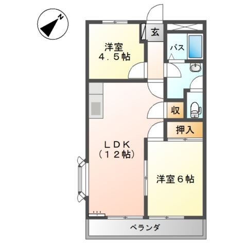 グレースタウンⅠの間取り