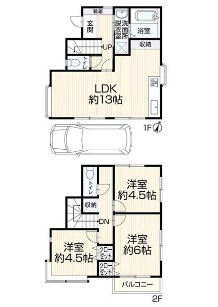 中央区光が丘1丁目　中古戸建の間取り|間取図「中央区光が丘1丁目　中古戸建」