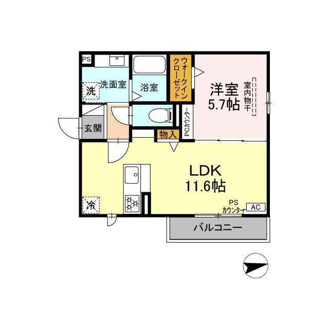 瑞穂市穂積のアパートの間取り