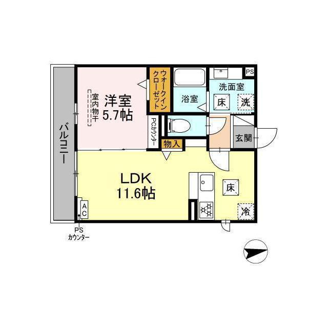 瑞穂市穂積のアパートの間取り